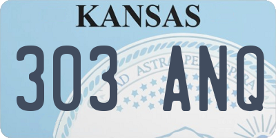 KS license plate 303ANQ