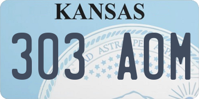 KS license plate 303AOM