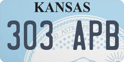 KS license plate 303APB