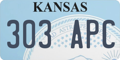 KS license plate 303APC