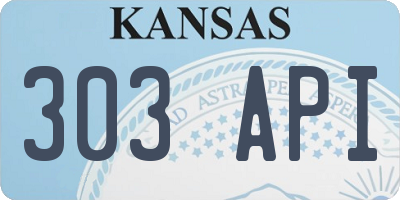 KS license plate 303API