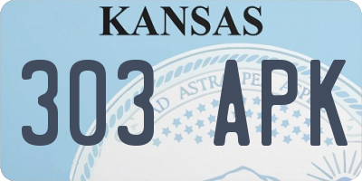 KS license plate 303APK