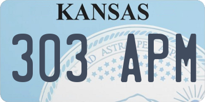 KS license plate 303APM