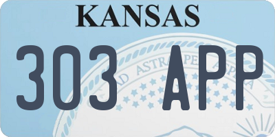 KS license plate 303APP