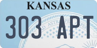 KS license plate 303APT