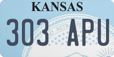 KS license plate 303APU