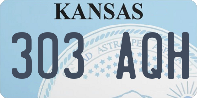 KS license plate 303AQH