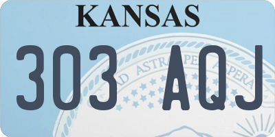 KS license plate 303AQJ