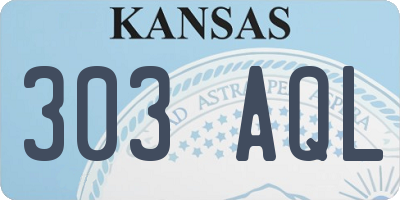 KS license plate 303AQL