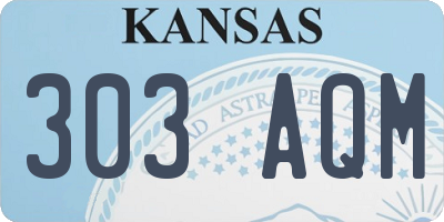 KS license plate 303AQM