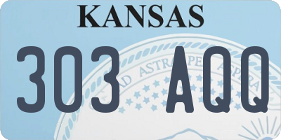 KS license plate 303AQQ