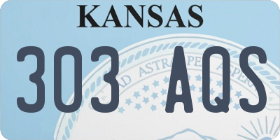 KS license plate 303AQS