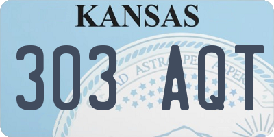 KS license plate 303AQT