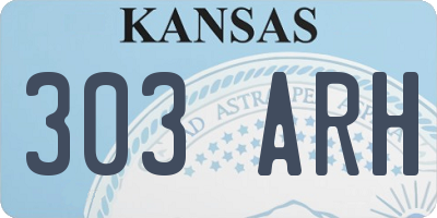 KS license plate 303ARH