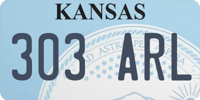 KS license plate 303ARL