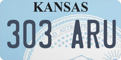 KS license plate 303ARU