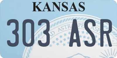 KS license plate 303ASR