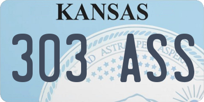 KS license plate 303ASS