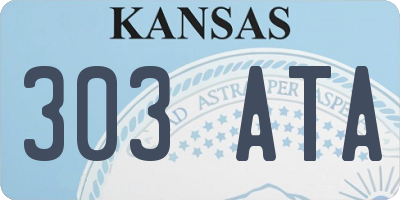 KS license plate 303ATA