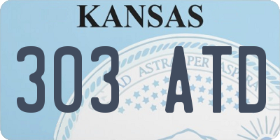 KS license plate 303ATD