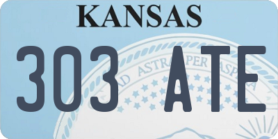 KS license plate 303ATE
