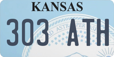 KS license plate 303ATH