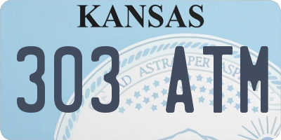KS license plate 303ATM