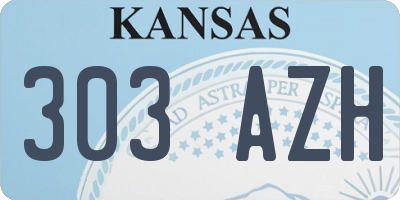 KS license plate 303AZH