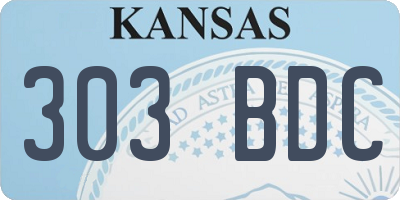 KS license plate 303BDC