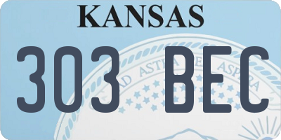 KS license plate 303BEC