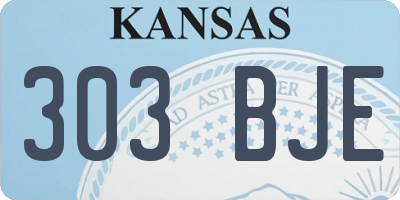 KS license plate 303BJE