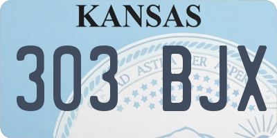 KS license plate 303BJX
