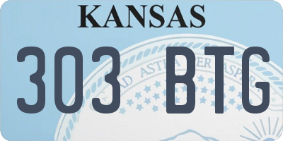 KS license plate 303BTG