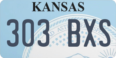 KS license plate 303BXS