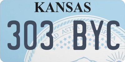 KS license plate 303BYC