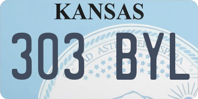 KS license plate 303BYL