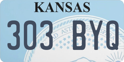 KS license plate 303BYQ