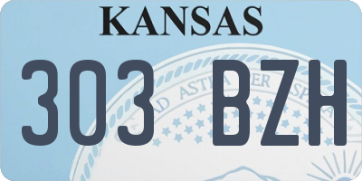 KS license plate 303BZH