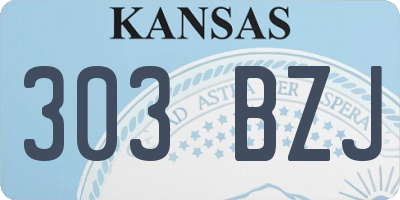 KS license plate 303BZJ