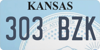 KS license plate 303BZK
