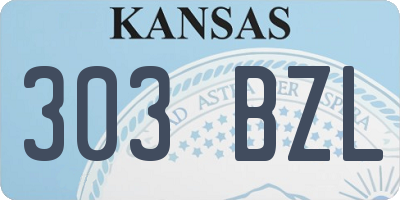 KS license plate 303BZL