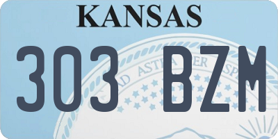 KS license plate 303BZM