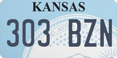KS license plate 303BZN