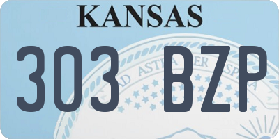 KS license plate 303BZP