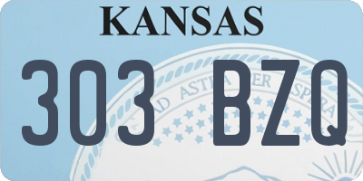 KS license plate 303BZQ