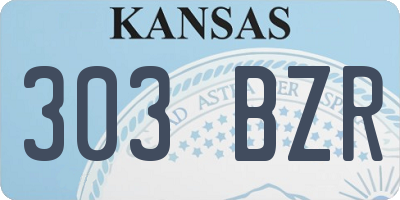 KS license plate 303BZR