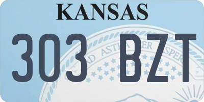 KS license plate 303BZT