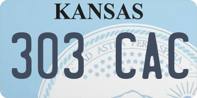 KS license plate 303CAC