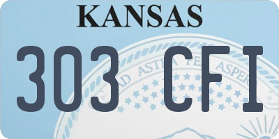 KS license plate 303CFI