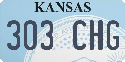 KS license plate 303CHG